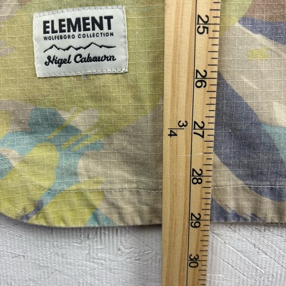 Nigel Cabourn Collection Element Yellow and Blue Canvas Camo Button Down Shirt M - Picture 5 of 8